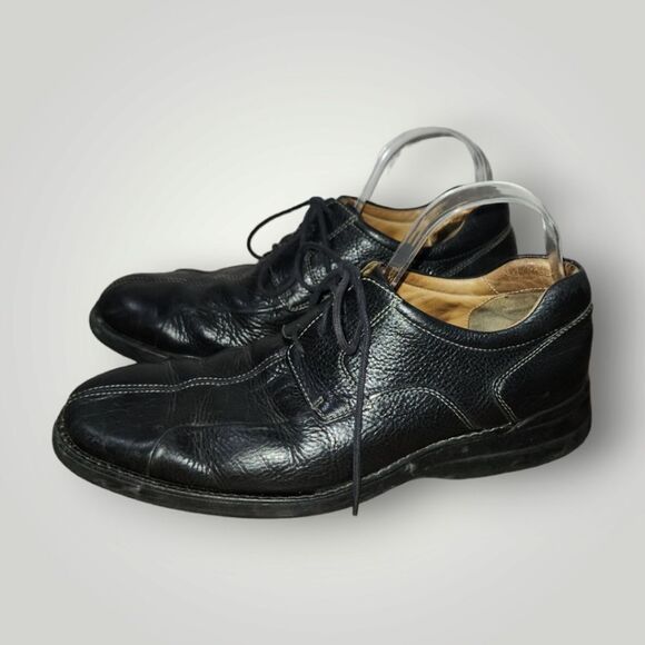 Johnston & Murphy Shuler Bicycle Oxfords Leather 20-7222 Black Lace up 10 - Picture 2 of 15